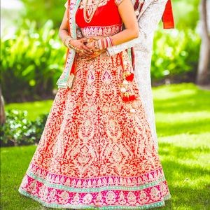 Wedding Lehenga Set in Traditional Bridal Red